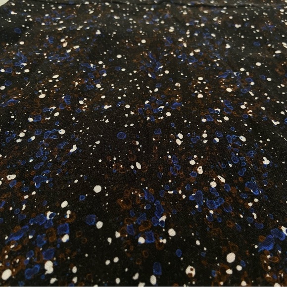 Tanya Taylor Printed Sheath Dress Black Blue dotted splatter print 21832 - Picture 3 of 9